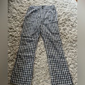 flare plaid pants